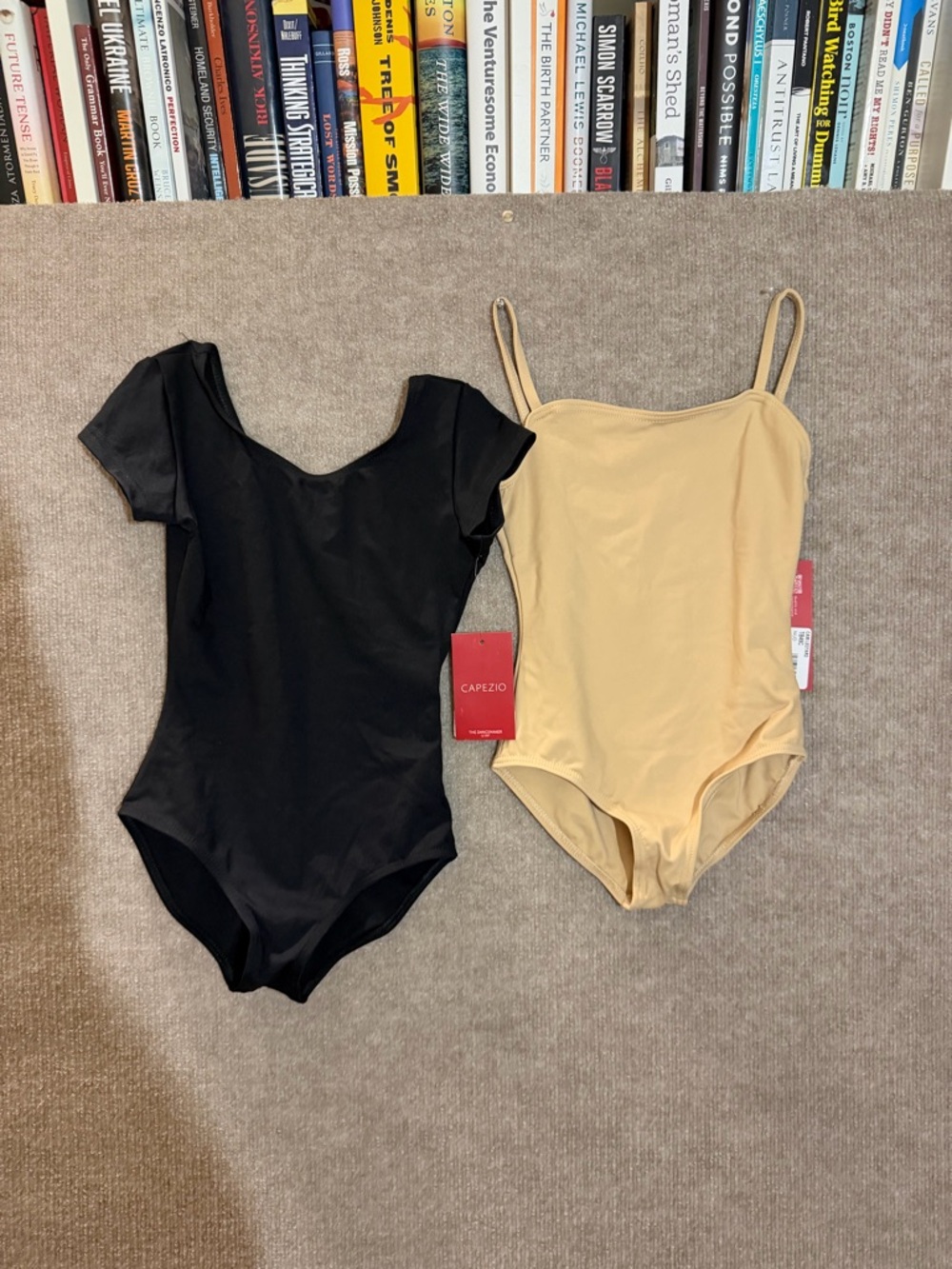 Capezio Kids Black and Nude Dance Leotard Duo